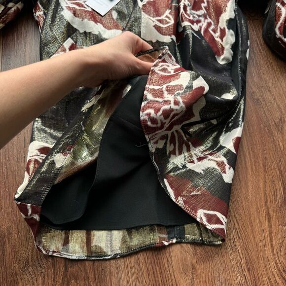 NEW TANYA TAYLOR cameron top in black multi Lame Shimmer 0 - Picture 12 of 17